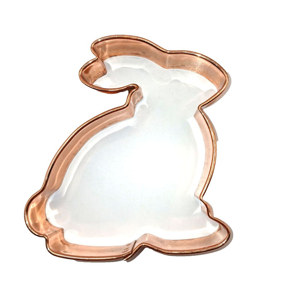 Copper Cookie Cutter Easter Bunny Rabbit 5x5" Kitchen Wall Art Farmhouse